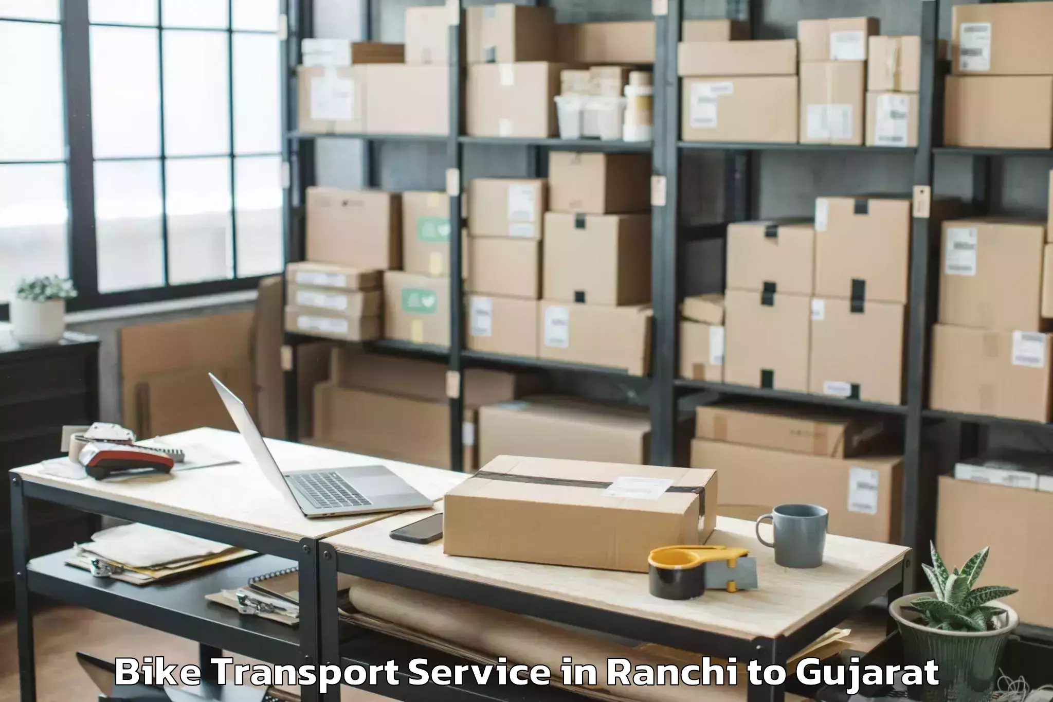 Top Ranchi to Mangrol Bike Transport Available